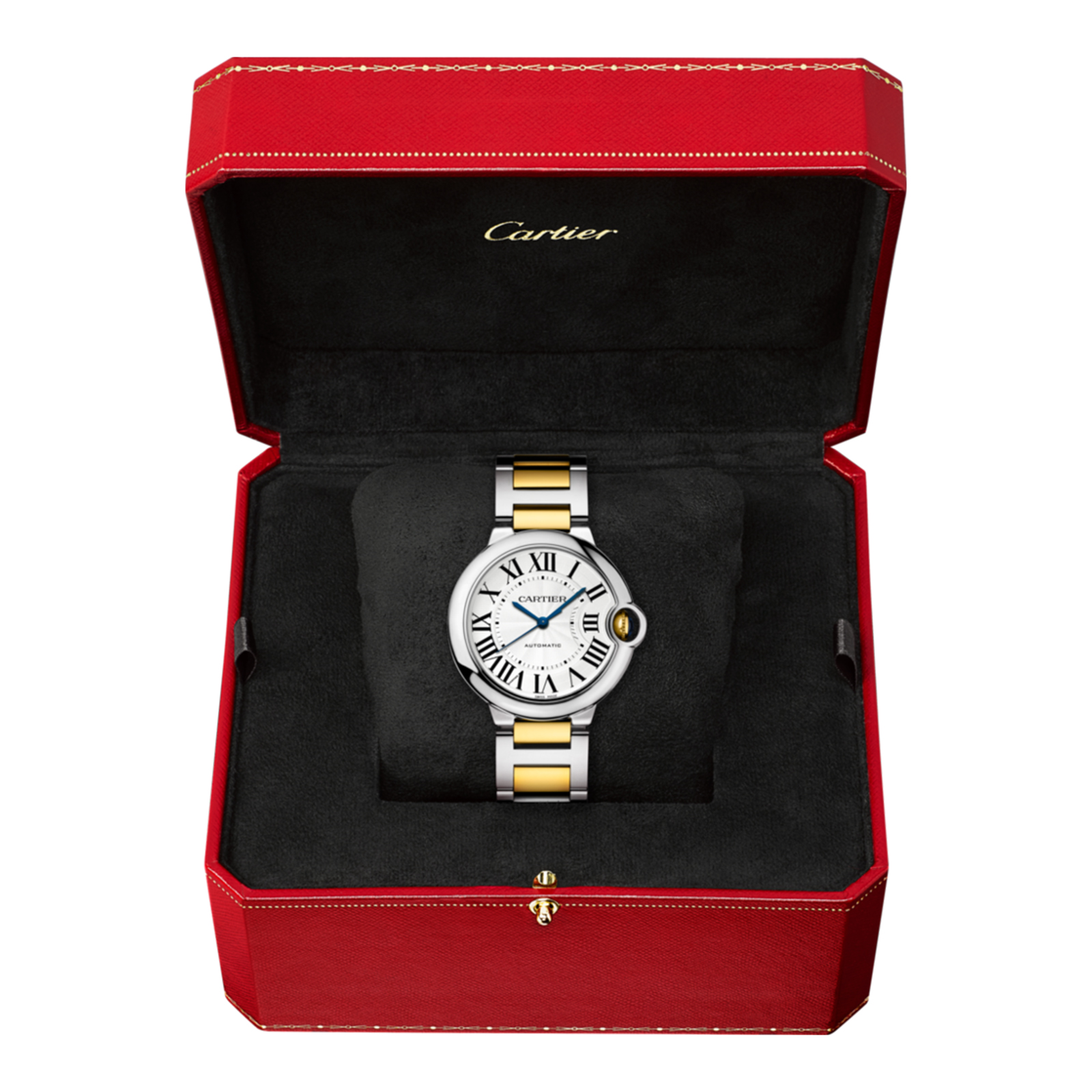 Affordable Swiss Ballon Bleu de Cartier watch, 36 mm, 18K gold and steel