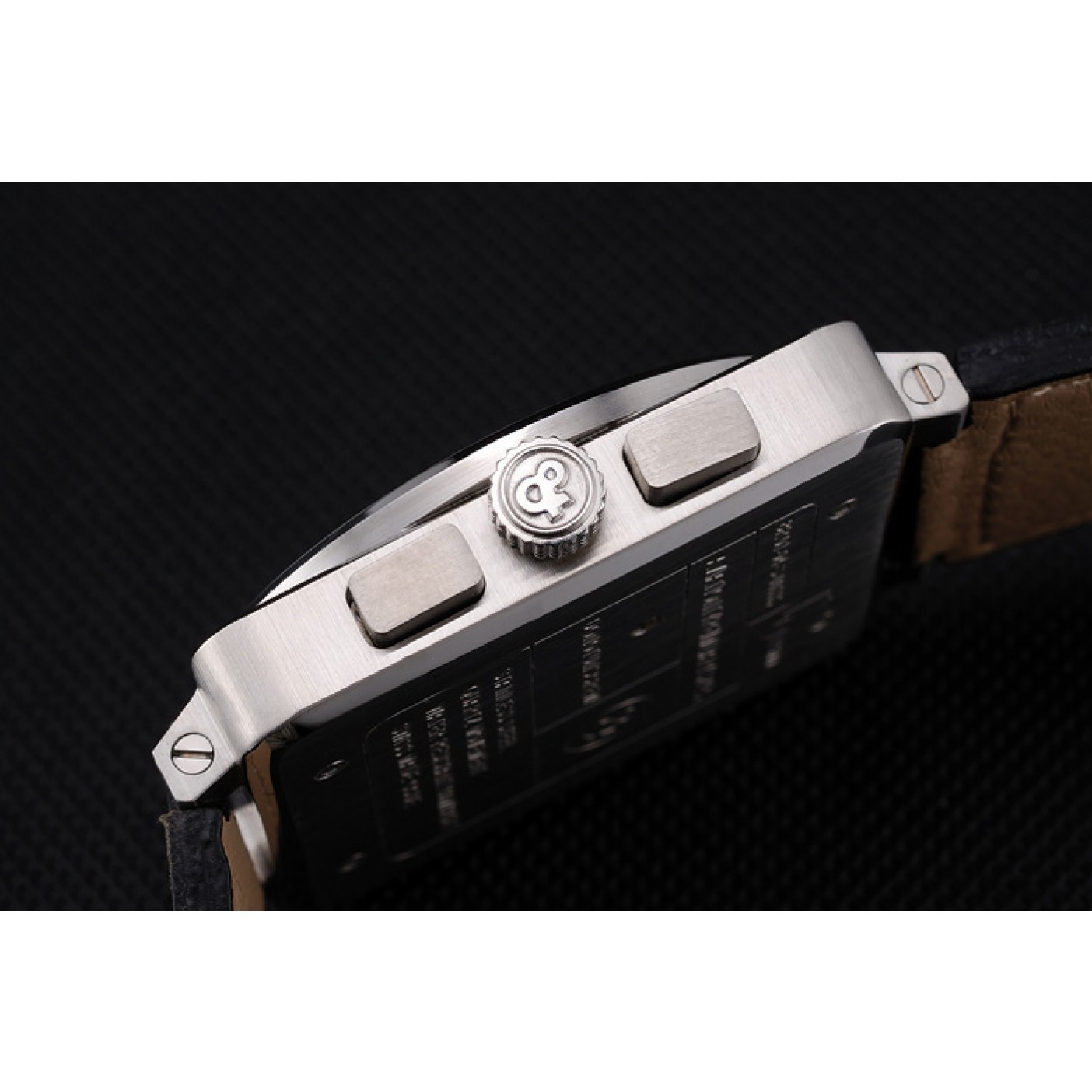 Bell and Ross BR 03-94 Black Dial Silver Case Black Leather Strap