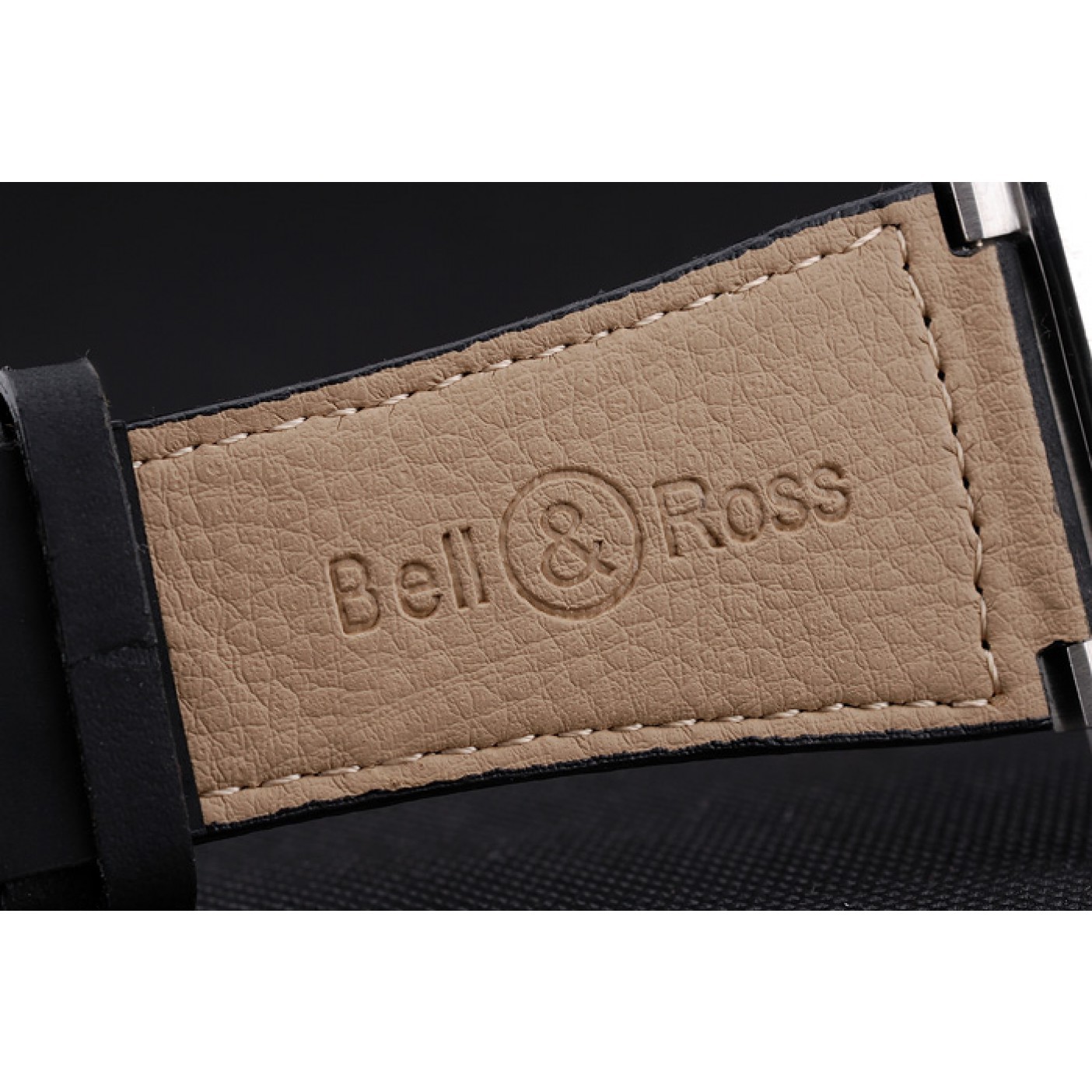 Bell and Ross BR 03-94 Black Dial Silver Case Black Leather Strap