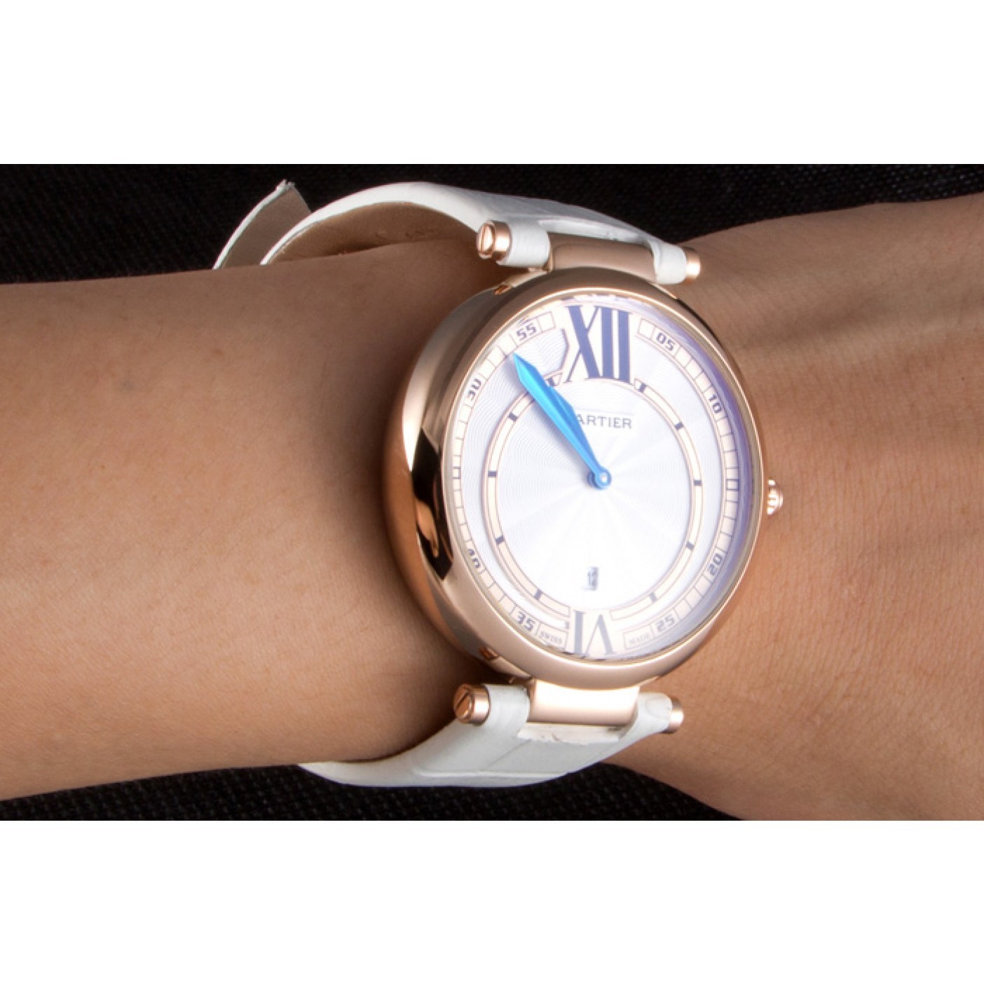 Affordable Cartier Ballon Bleu White Leather Strap 621449