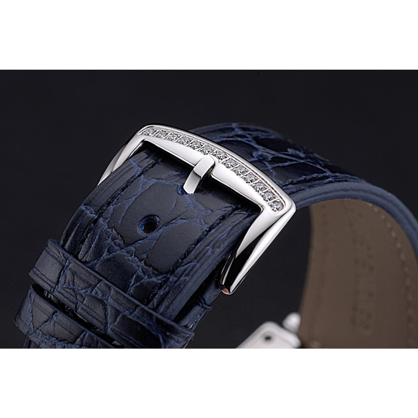 Franck Muller Master Square Color Dreams Diamonds Dial Diamonds Case Blue Leather Strap 622359