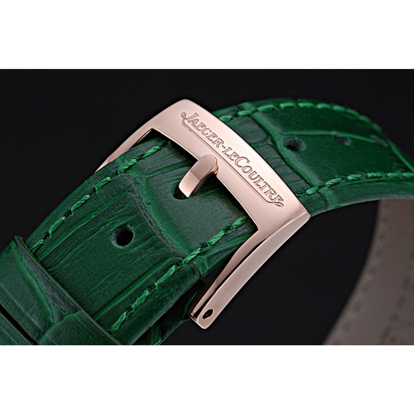 Jaeger LeCoultre Rendez-Vous White Dial Green Leather Strap 622085