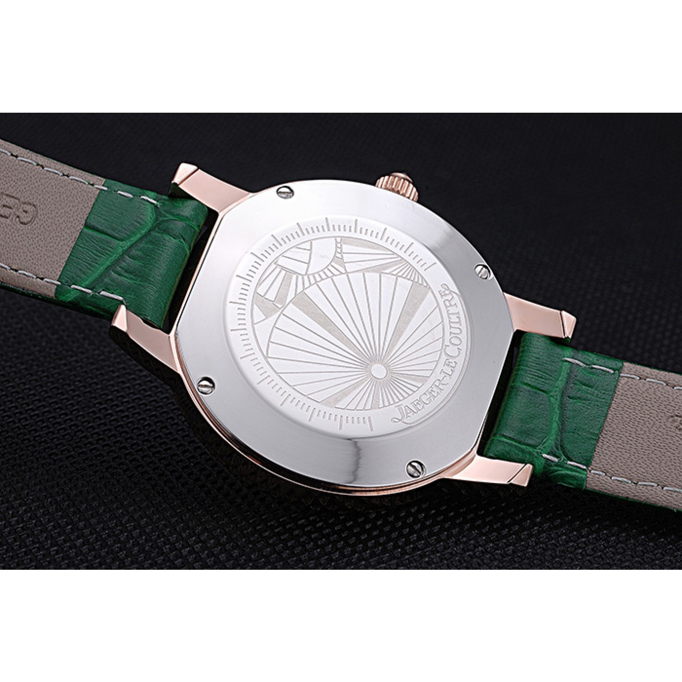 Jaeger LeCoultre Rendez-Vous White Dial Green Leather Strap 622085