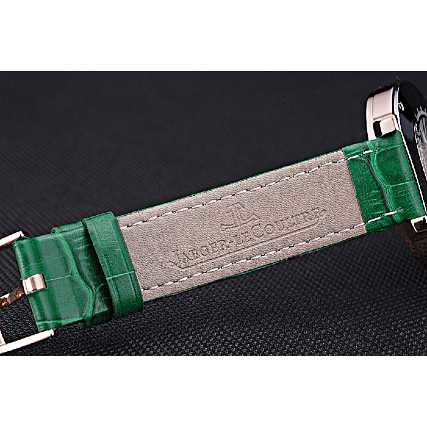 Jaeger LeCoultre Rendez-Vous White Dial Green Leather Strap 622085