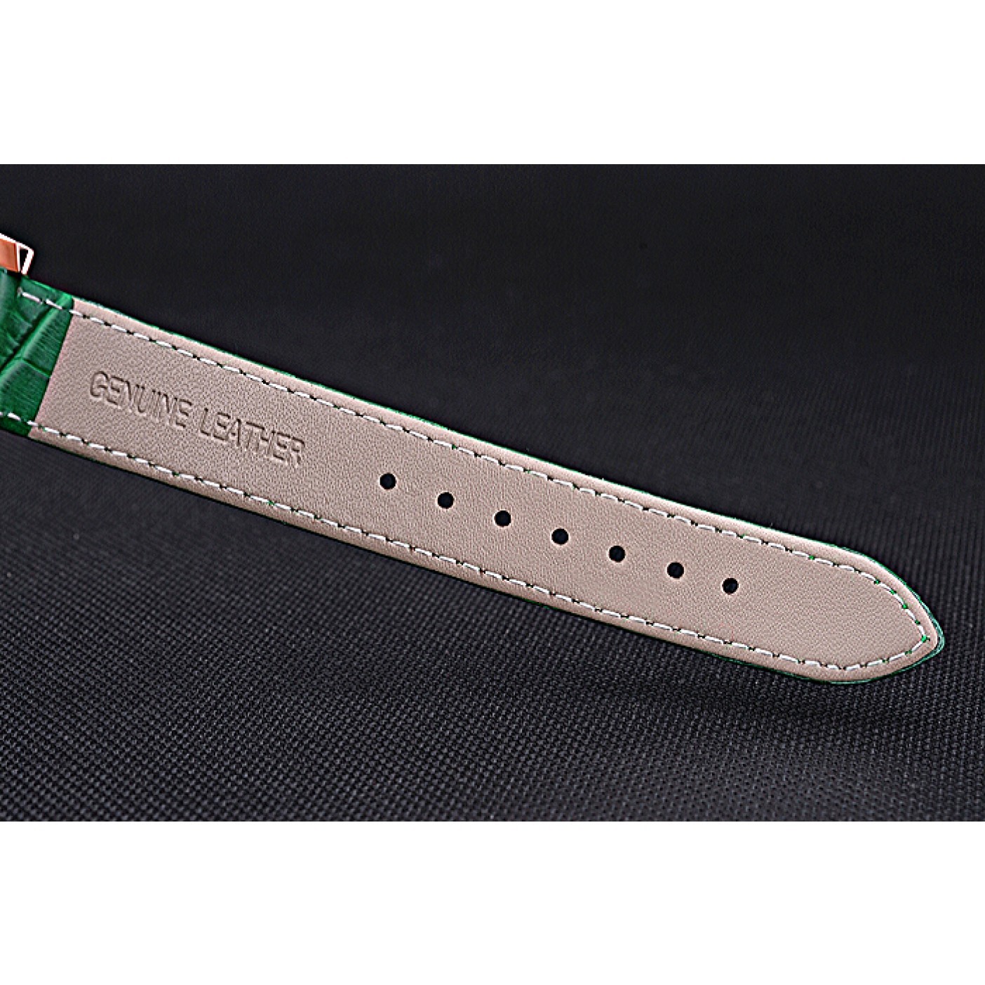 Jaeger LeCoultre Rendez-Vous White Dial Green Leather Strap 622085