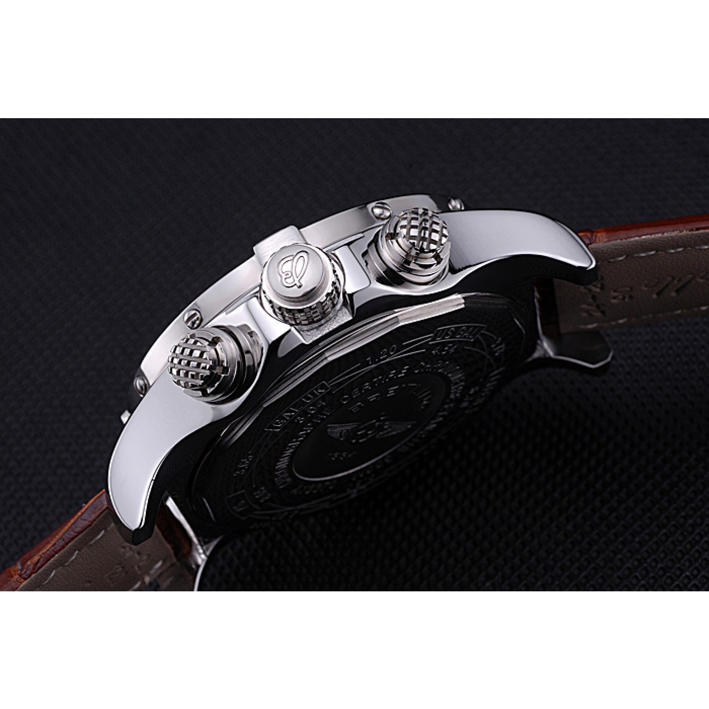 Breitling Chronomat Evolution White Dial Brown Leather Bracelet 622517