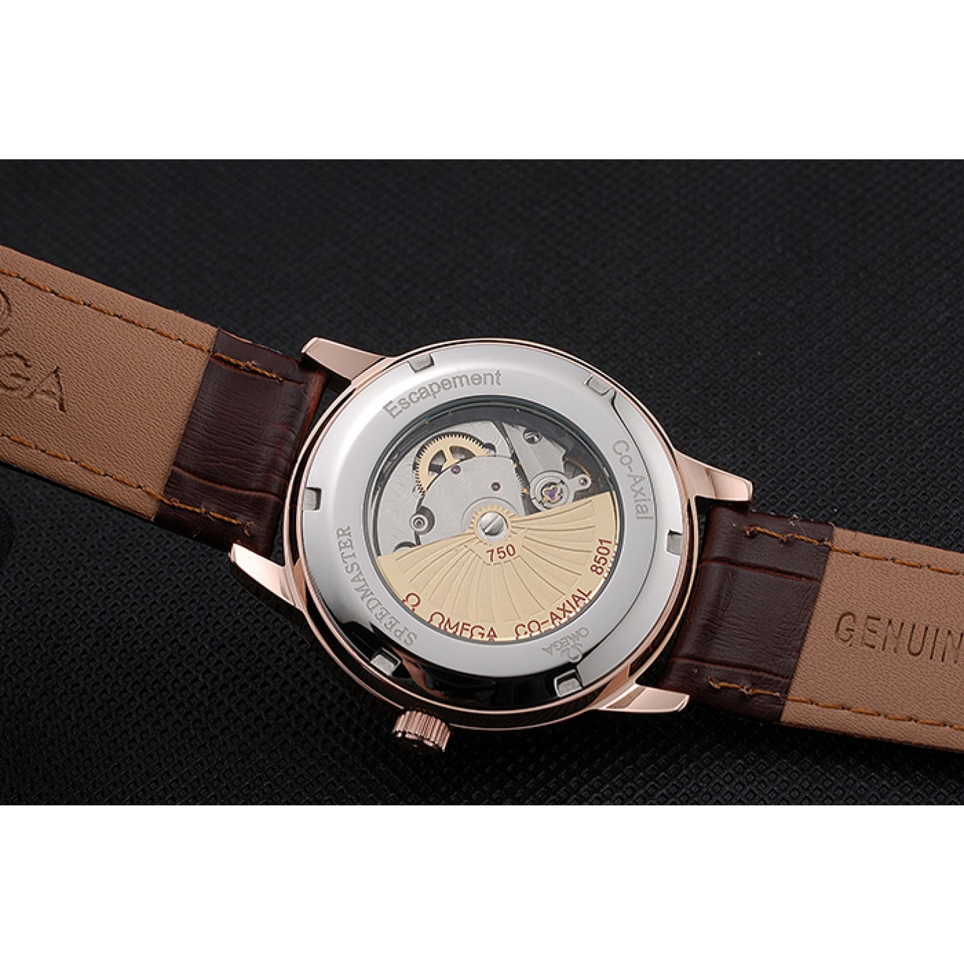 Omega DeVille Prestige Small Seconds White Dial Gold Case Brown Leather Bracelet 622603