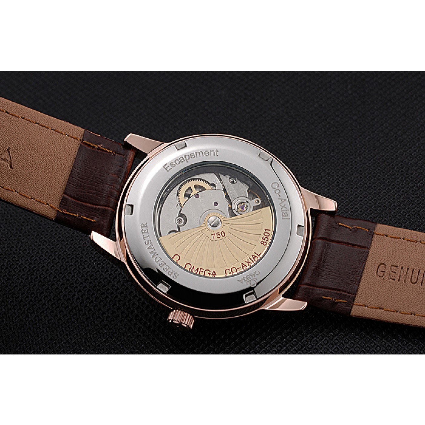 Omega DeVille Prestige Small Seconds White Dial Gold Case Brown Leather Bracelet 622603