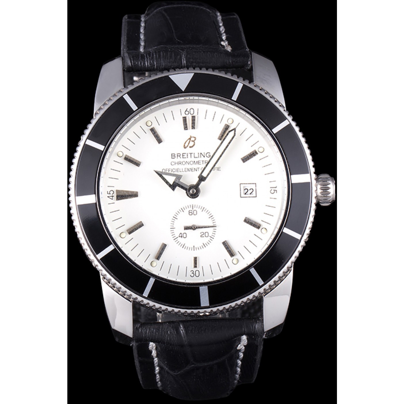 Breitling Certifie SuperOcean White Dial Black Watch