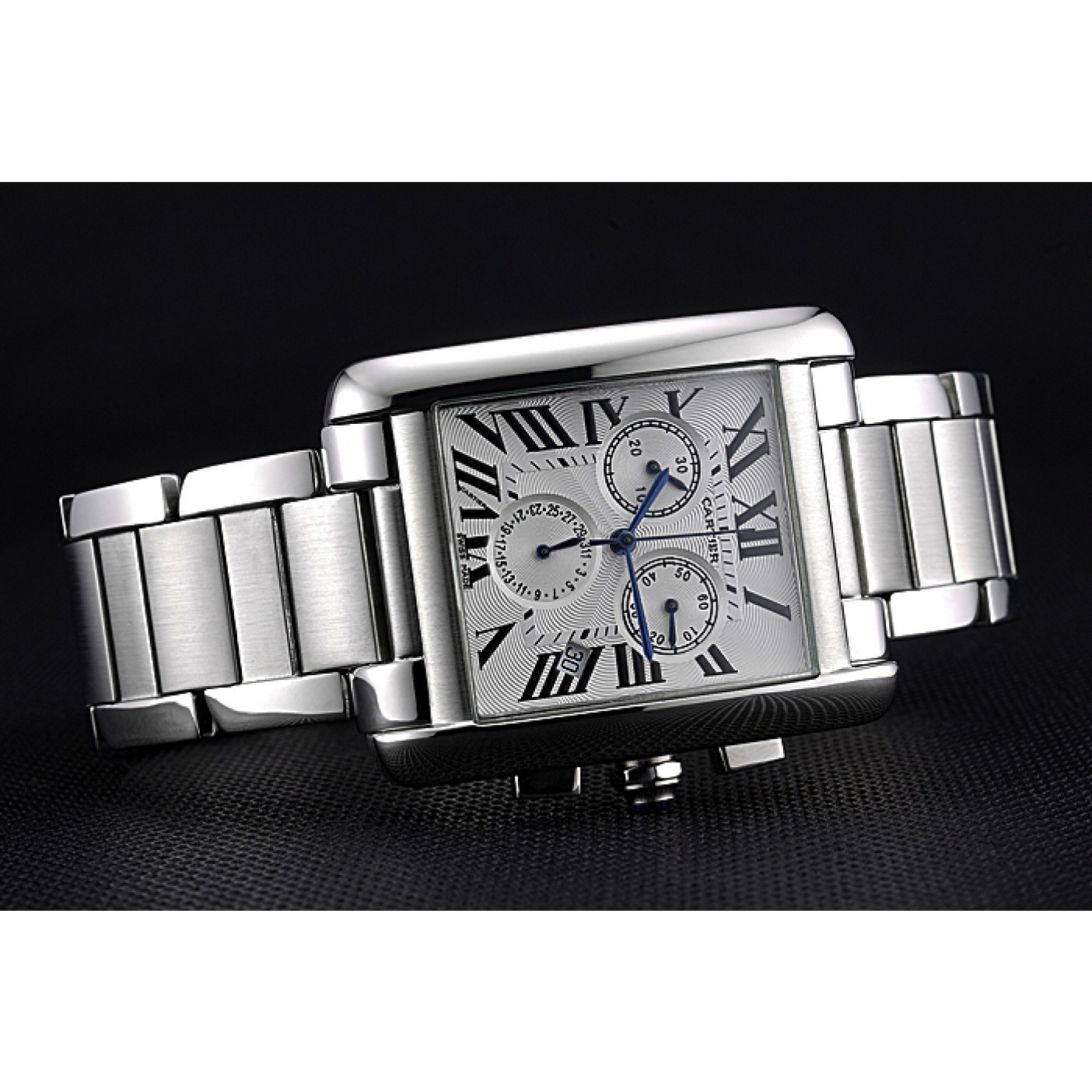 Affordable Cartier Tank MC White Dial Stainless Steel Case And Bracelet 622697