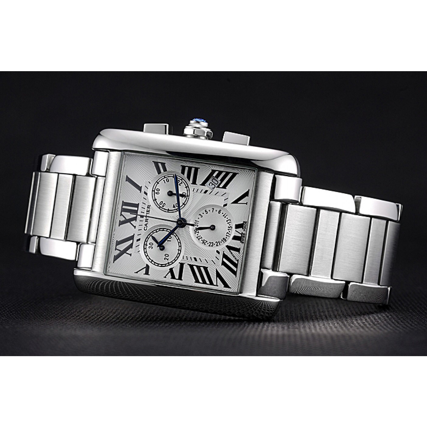 Affordable Cartier Tank MC White Dial Stainless Steel Case And Bracelet 622697