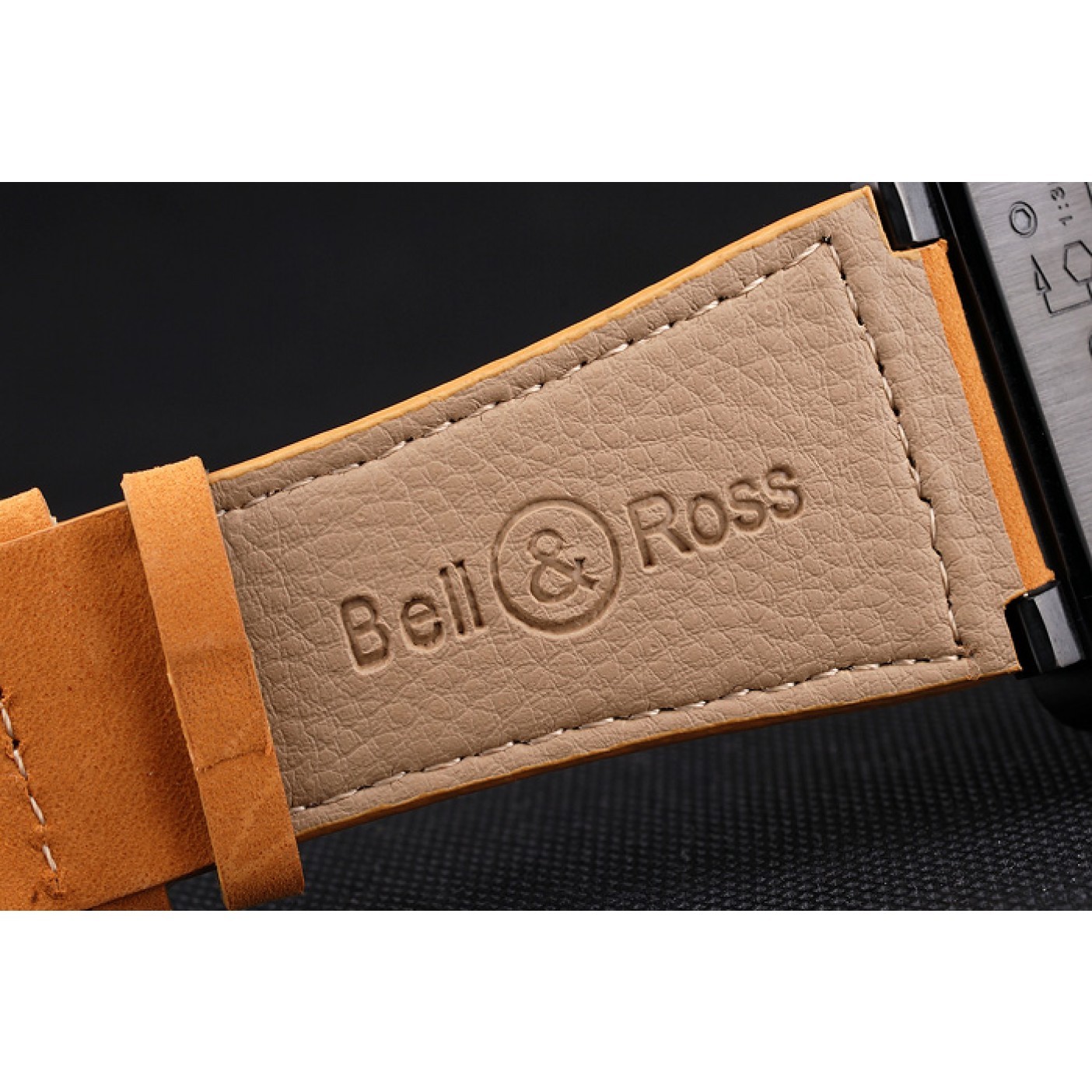 Bell and Ross BR 01-94 Black Dial Black Case Brown Leather Strap