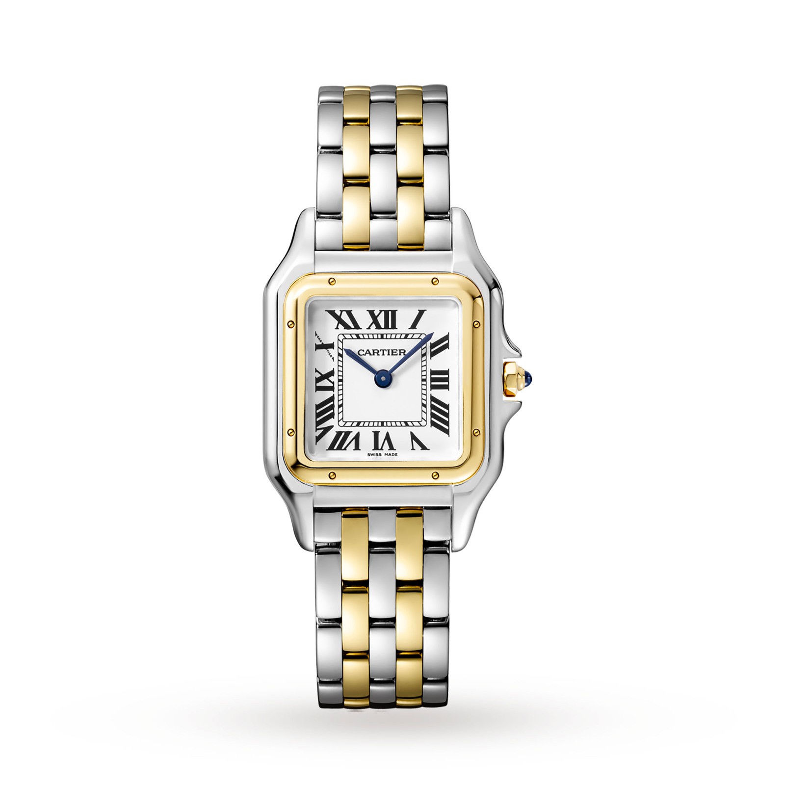 Swiss Panthère de Cartier watch, Medium model, yellow gold and steel