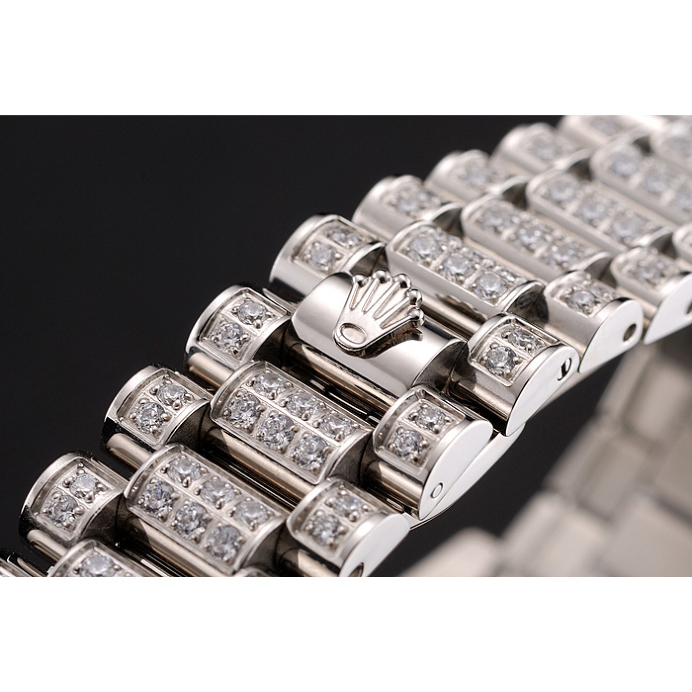 RepTime Watches Swiss Rolex Day-Date Diamond Pave Dial Diamond Case Diamond Bracelet 1453950