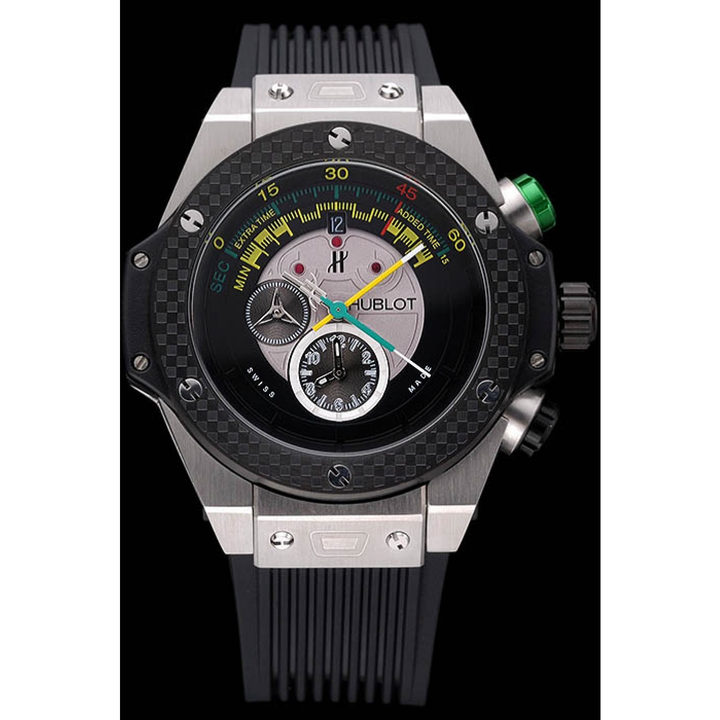 Hublot Big Bang Unico Bi-Retrograde Chrono King Stainless Steel Case Black Rubber Strap 622770