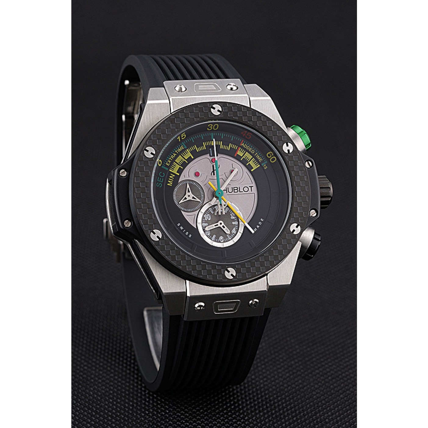 Hublot Big Bang Unico Bi-Retrograde Chrono King Stainless Steel Case Black Rubber Strap 622770