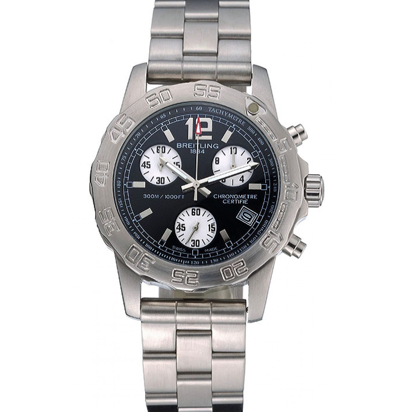 Breitling Colt Chronograph II Black Dial Stainless Steel Bracelet 622427