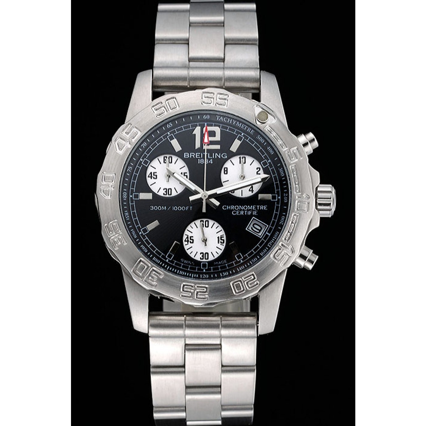 Breitling Colt Chronograph II Black Dial Stainless Steel Bracelet 622427