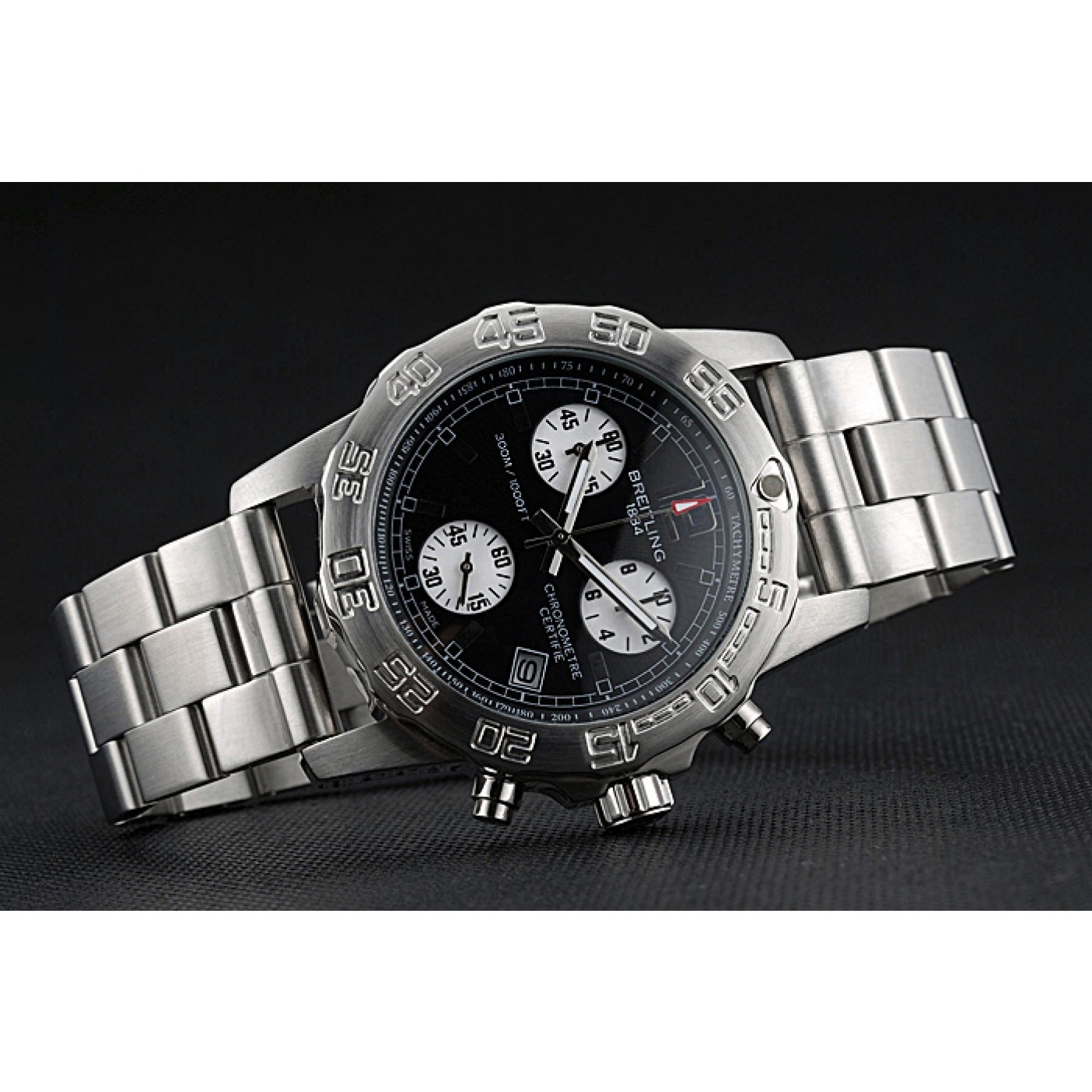 Breitling Colt Chronograph II Black Dial Stainless Steel Bracelet 622427