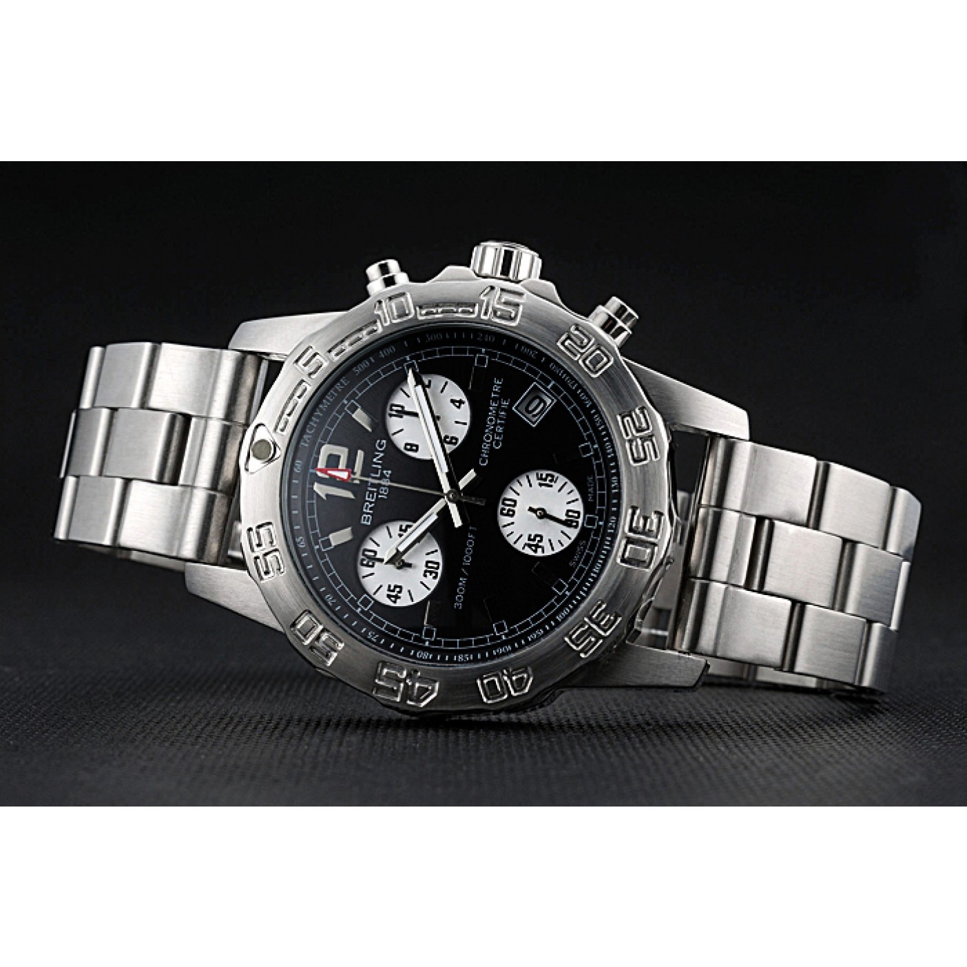 Breitling Colt Chronograph II Black Dial Stainless Steel Bracelet 622427