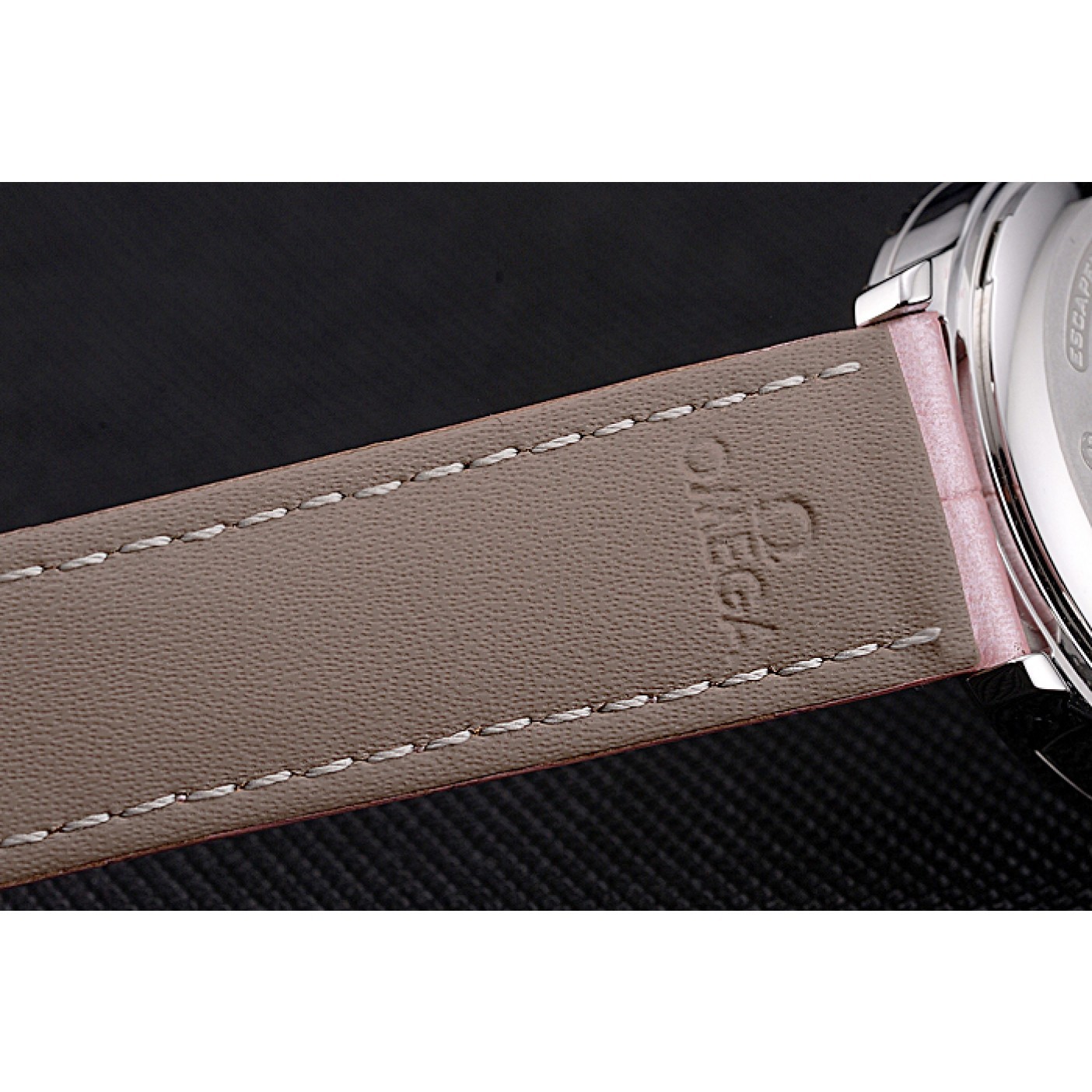 Omega DeVille Prestige Co-Axial Diamond Silver Case Mother-Of-Pearl Dial Pink Leather Strap