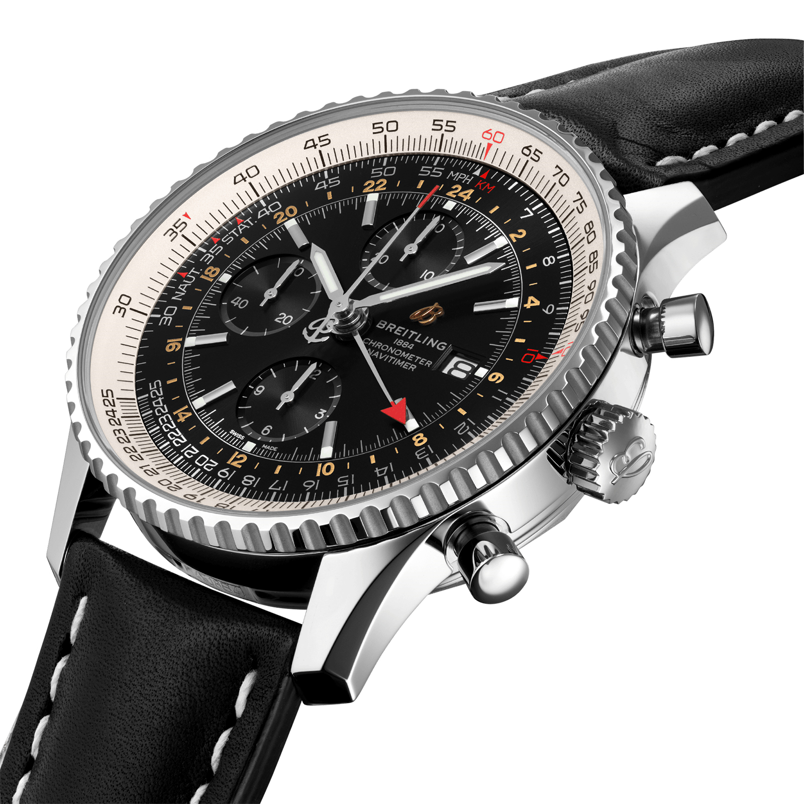 Swiss Breitling Navitimer 1 Chronograph GMT 46 A24322121B2X1