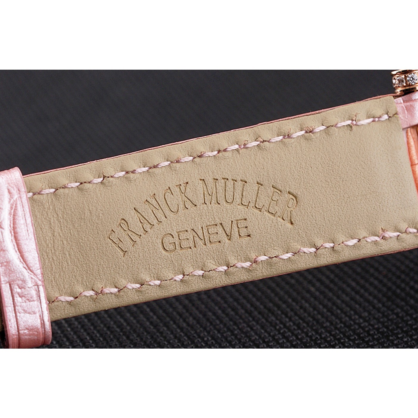 Franck Muller Double Mistery Ronde White Dial Rose Gold Case Light Pink Leather Strap