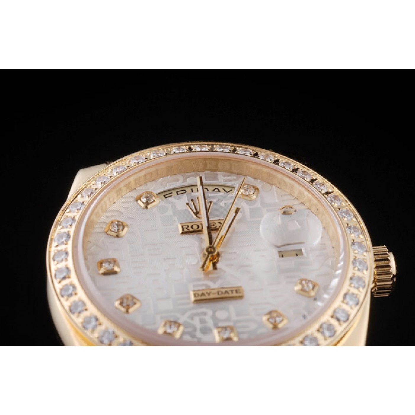 Rolex Day-Date 18k Yellow Gold Plated Stainless Steel White Dial