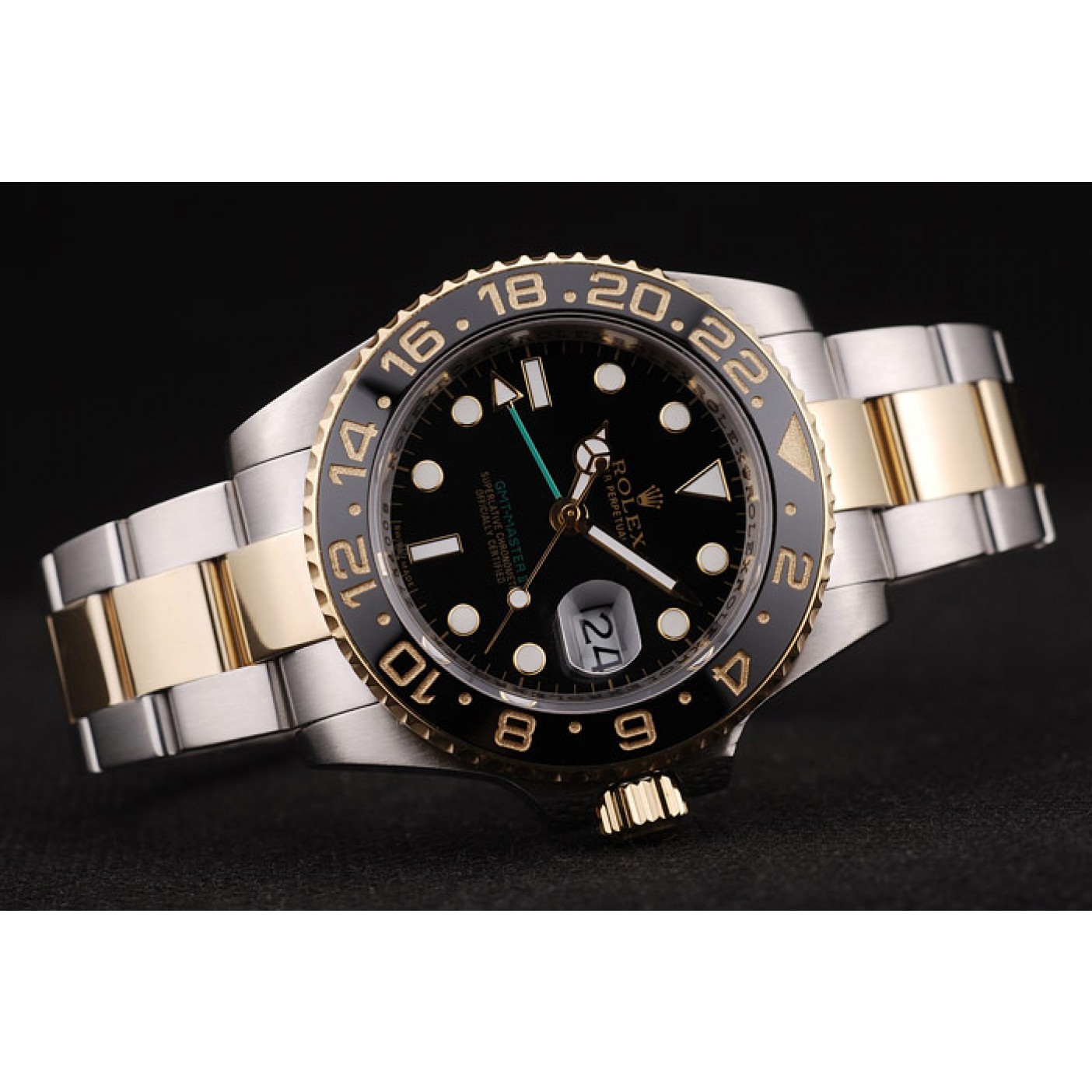 Rolex GMT Master II Black Ceramic Bezel Black Dial 98229