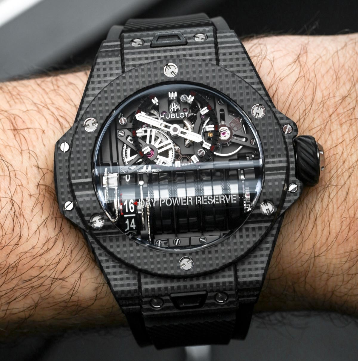 AAA Replica Hublot Big Bang MP-11 Power Reserve 14 Days 3D Carbon Watch 911.QD.0123.RX