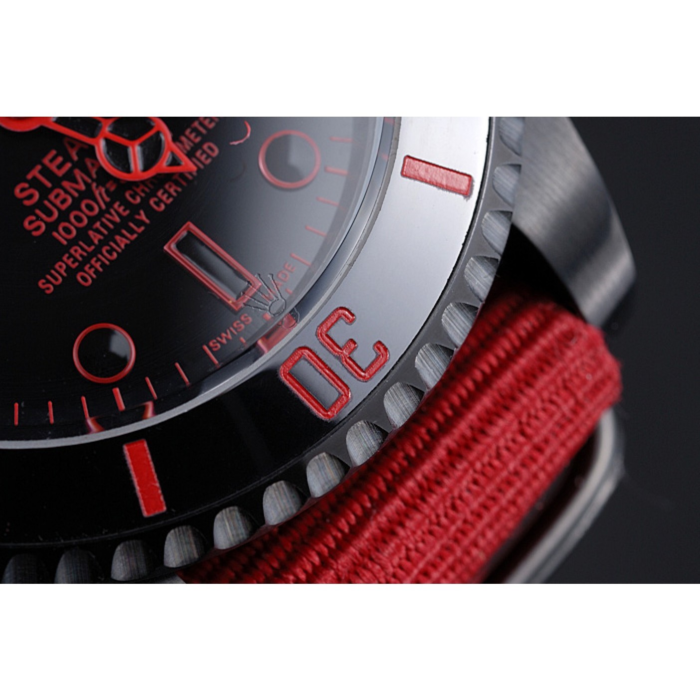 Rolex Stealth Submariner Red Nylon Strap 622010