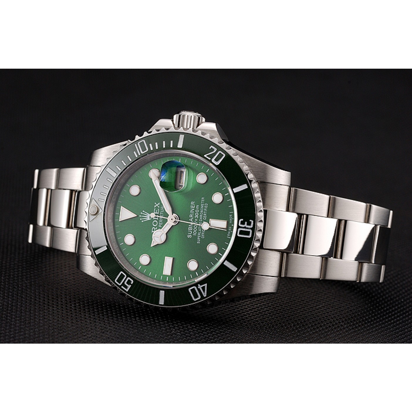 RepTime Watches Rolex Submariner Green Dial Stainless Steel Bracelet 1454069