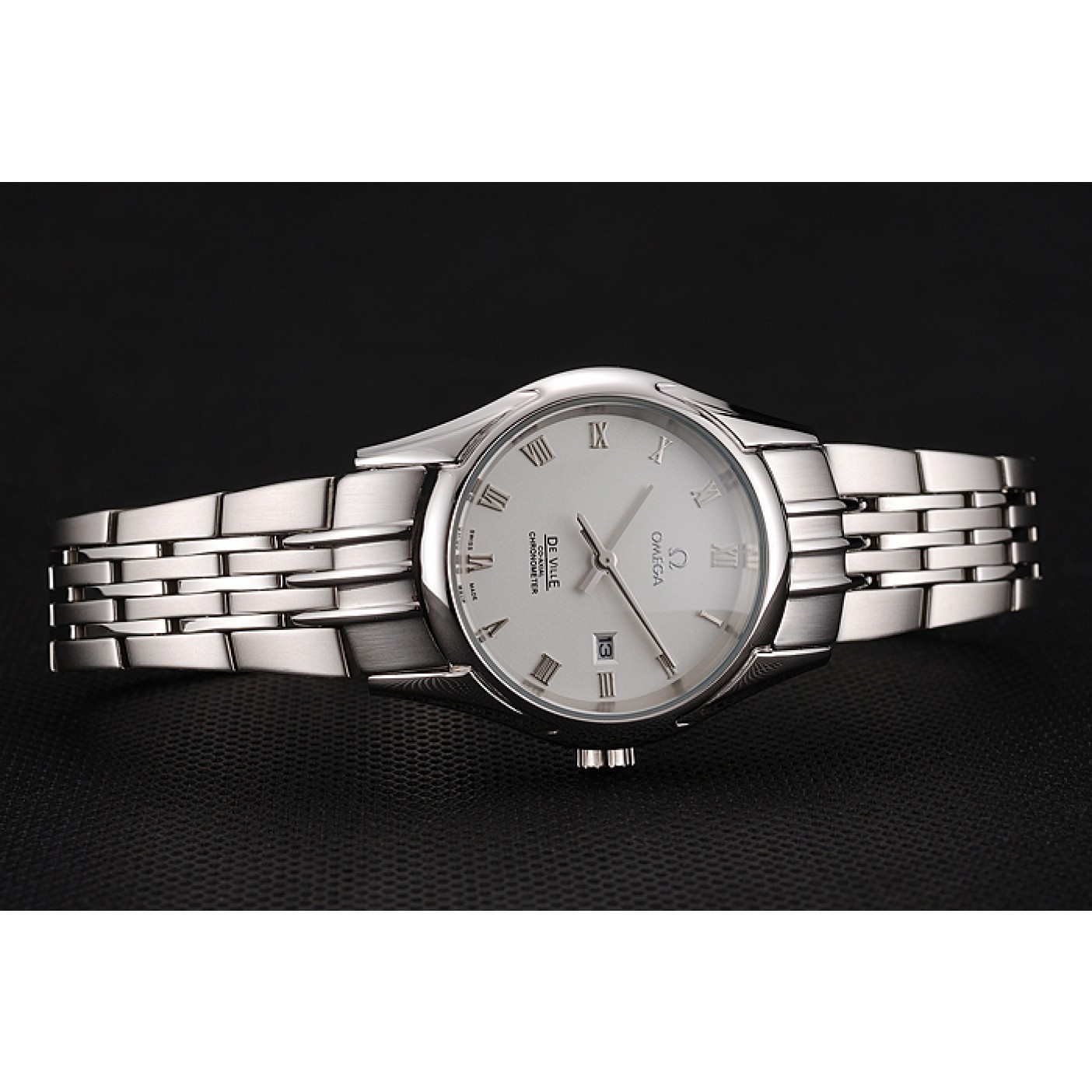 Omega De Ville Ladies White Dial Roman Numerals Stainless Steel Case And Bracelet 1453792