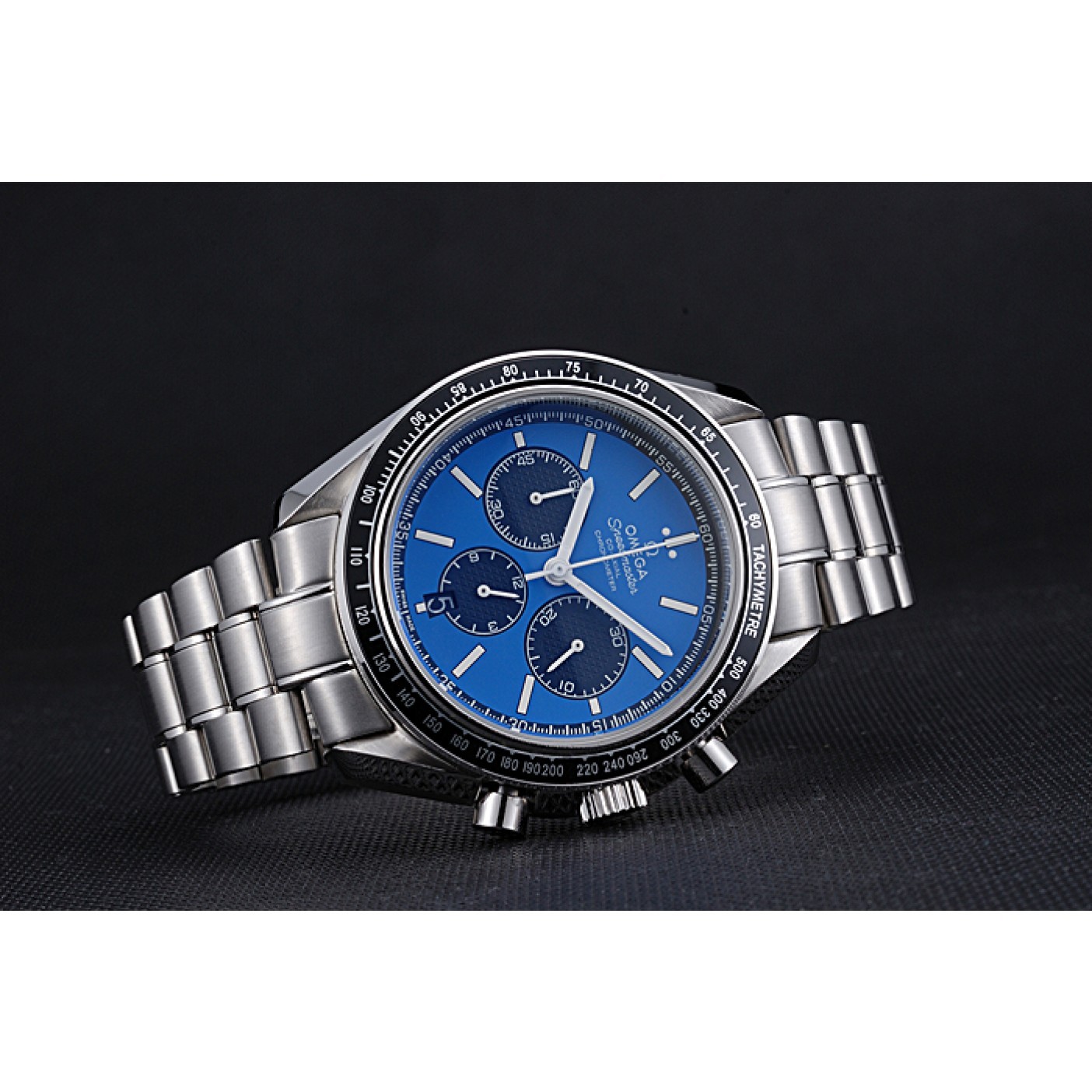 Omega Speedmaster Blue Grey Stainless Steel Strap 622053