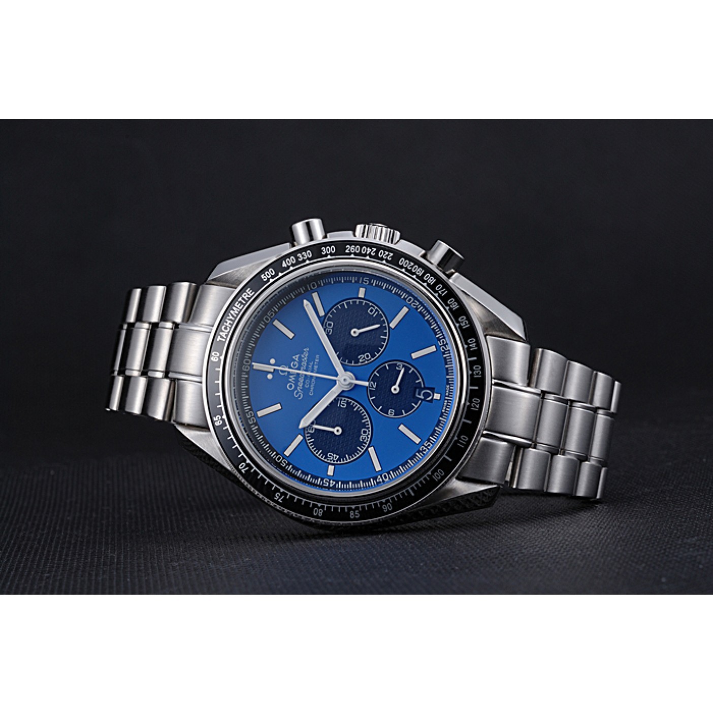 Omega Speedmaster Blue Grey Stainless Steel Strap 622053