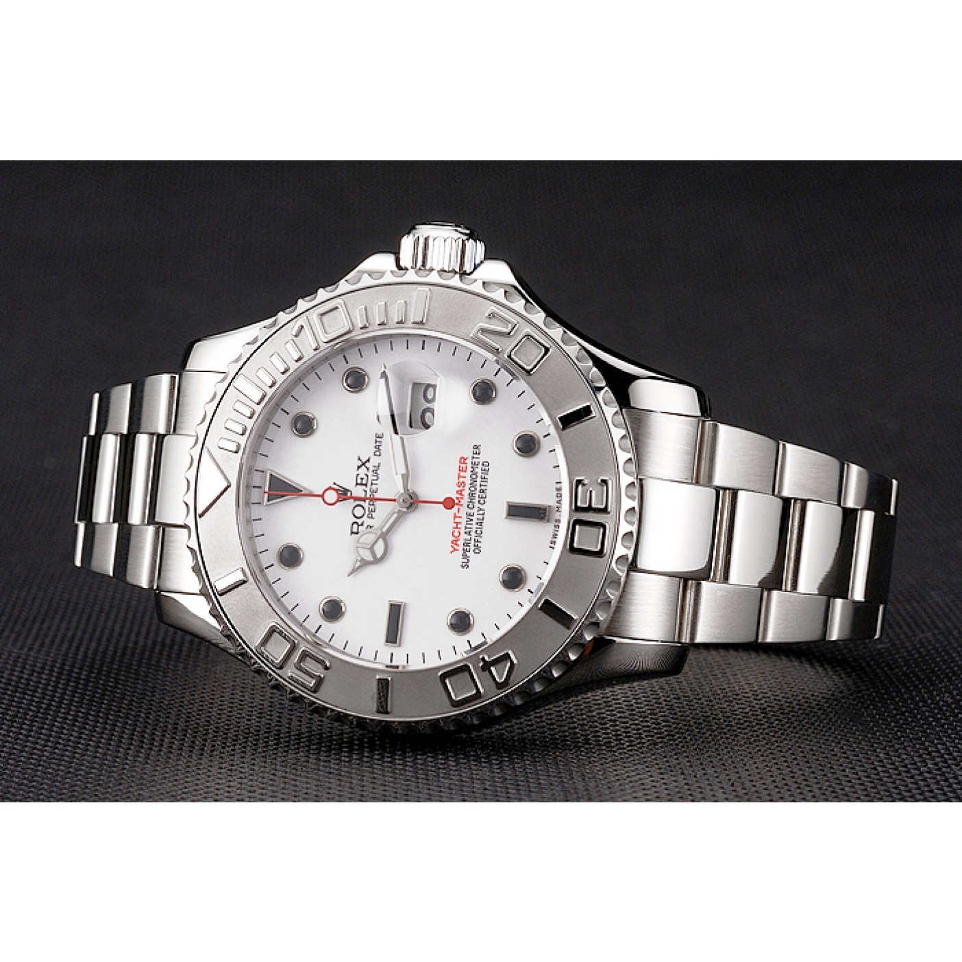 RepTime Watches Rolex Yacht-Master White Dial Stainless Steel Case And Bracelet