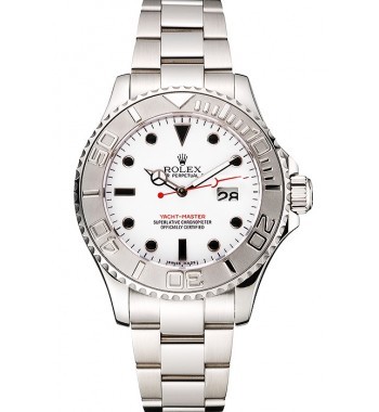 Rolex Yacht-Master White Dial Stainless Steel Case And Bracelet