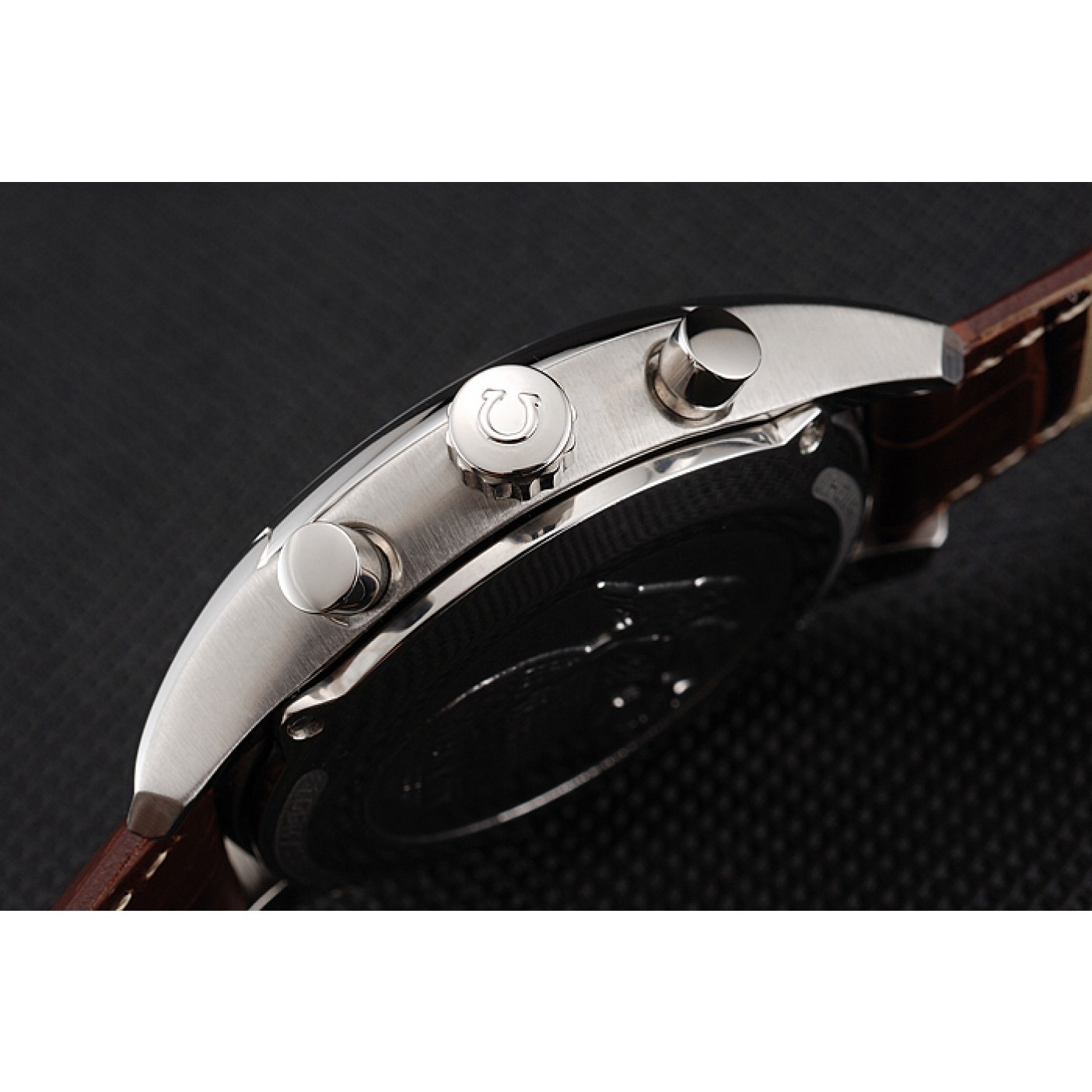 Omega DeVille Silver Bezel with White Dial and Brown Leather Strap 621566