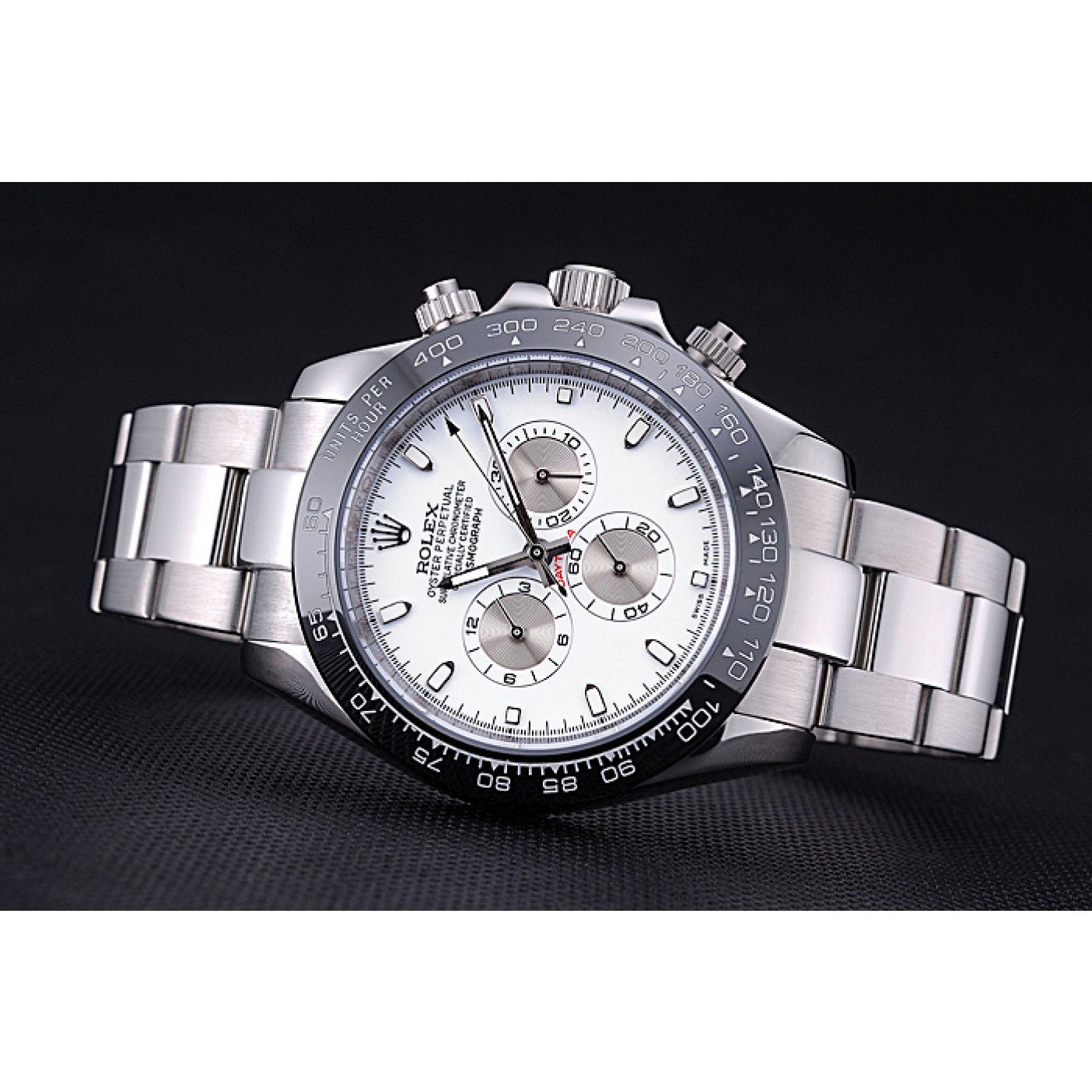 RepTime Watches Rolex Cosmograph Daytona White Dial Stainless Steel Bracelet 622542