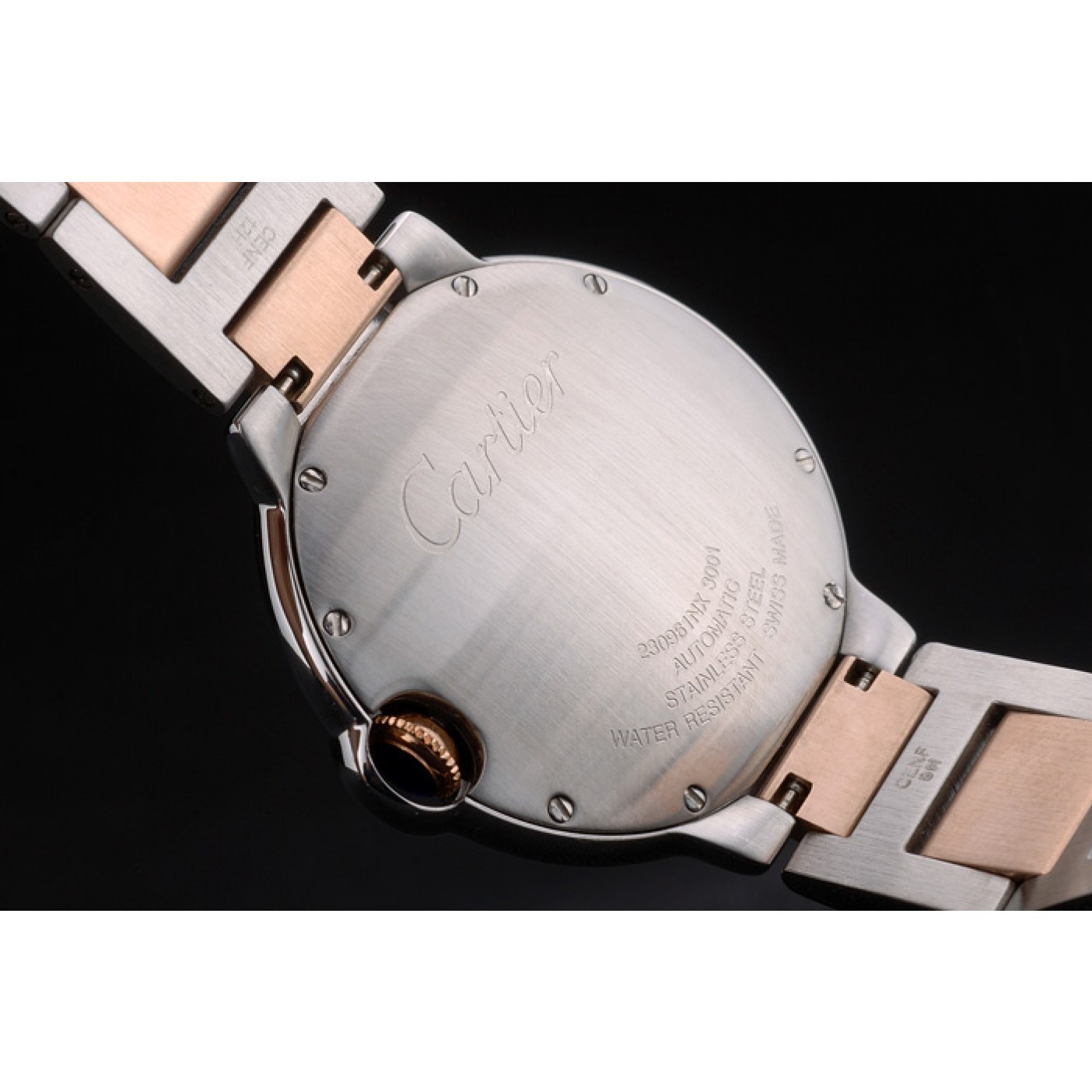 Cartier Ballon Bleu 42mm White Dial Stainless Steel Case Two Tone Rose Gold Bracelet