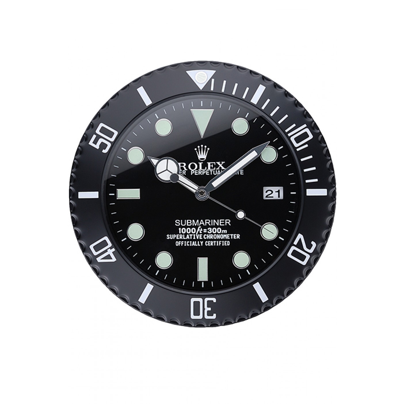 RepTime Watches Rolex Submariner Wall Clock Black 622474