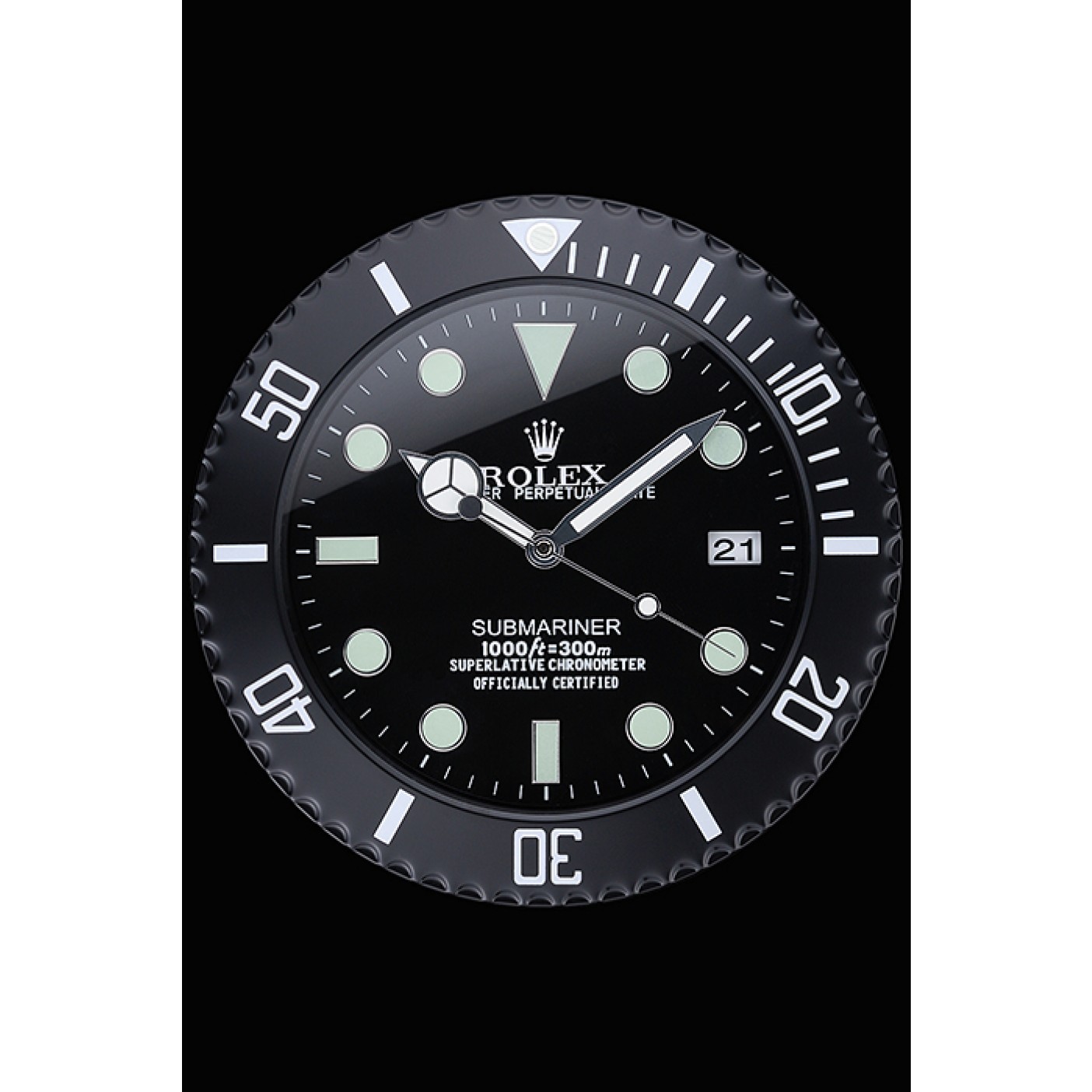 RepTime Watches Rolex Submariner Wall Clock Black 622474