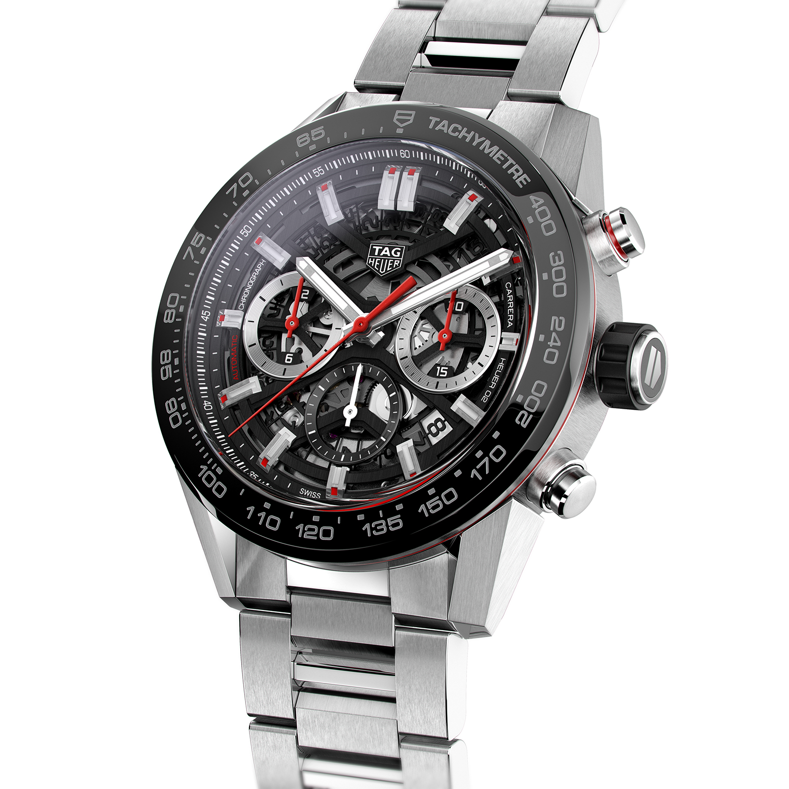 Swiss TAG Heuer Carrera Calibre 02 45mm Mens Watch CBG2A10.BA0654