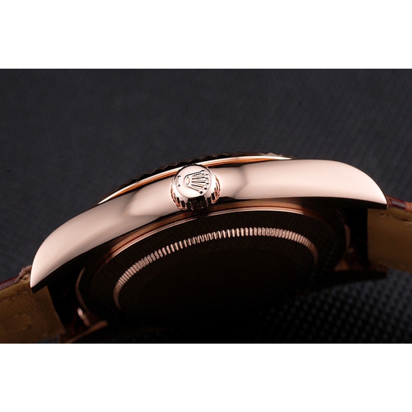 Rolex Sky Dweller Brown Dial Rose Gold Case Brown Leather Strap