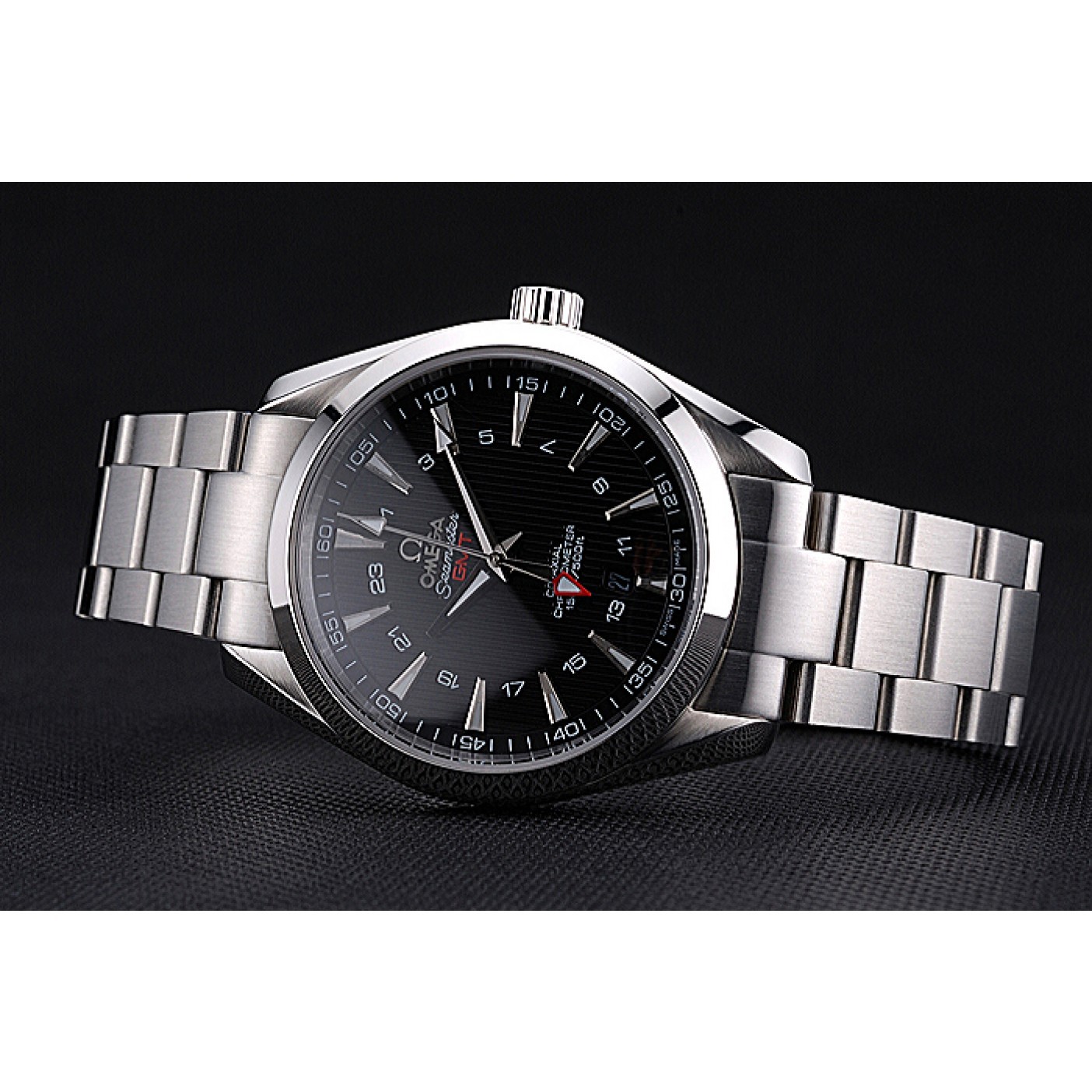 Omega Seamaster Planet Ocean GMT Black Dial Stainless Steel Band 622398