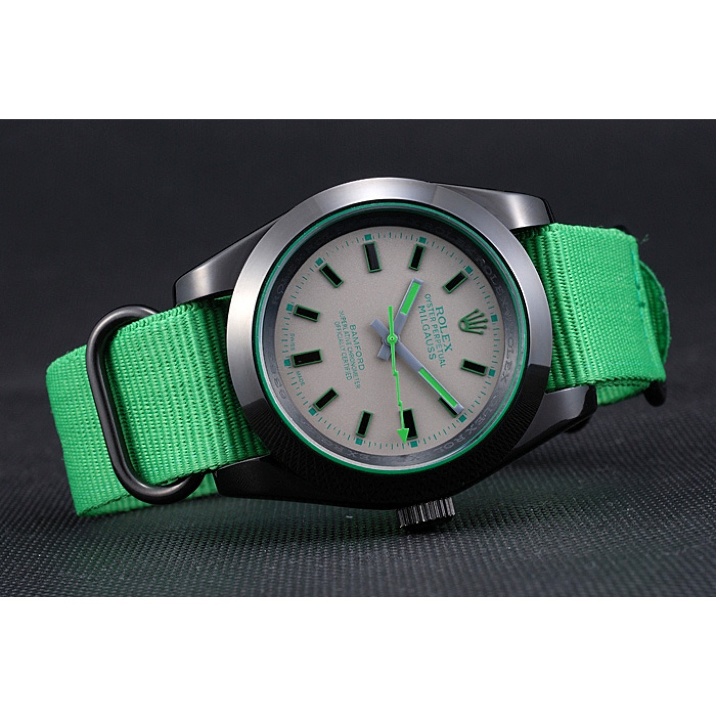 Rolex Milgauss Bamford Green Nylon Strap 622004