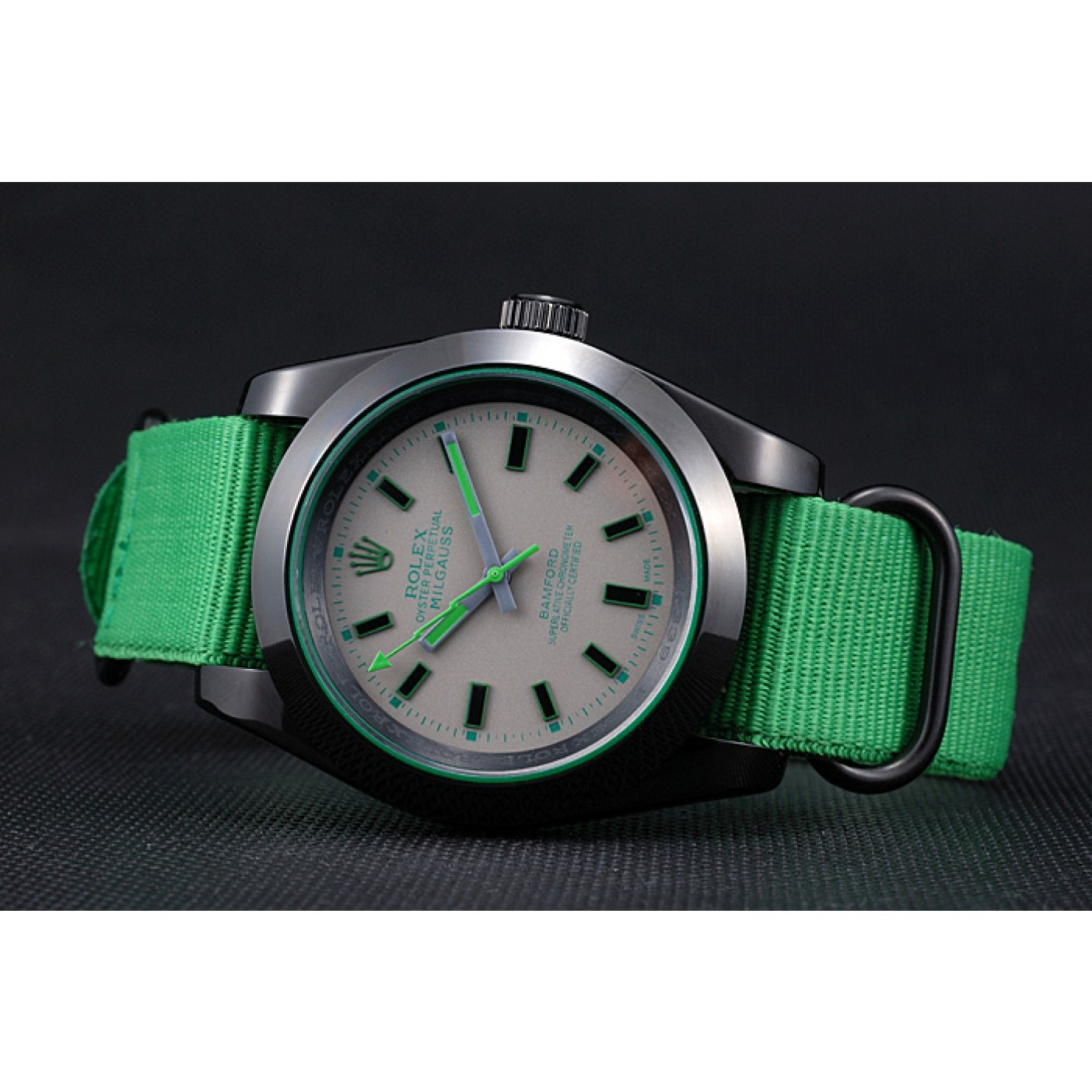 Rolex Milgauss Bamford Green Nylon Strap 622004