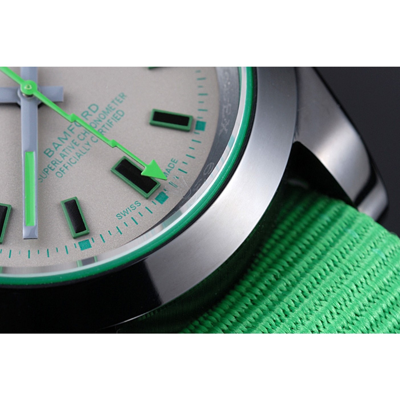 Rolex Milgauss Bamford Green Nylon Strap 622004