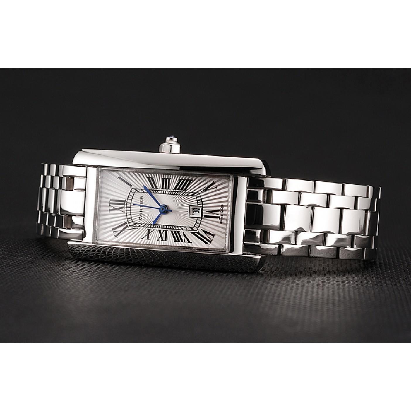 Cheap Cartier Tank Americaine 21mm White Dial Stainless Steel Case And Bracelet