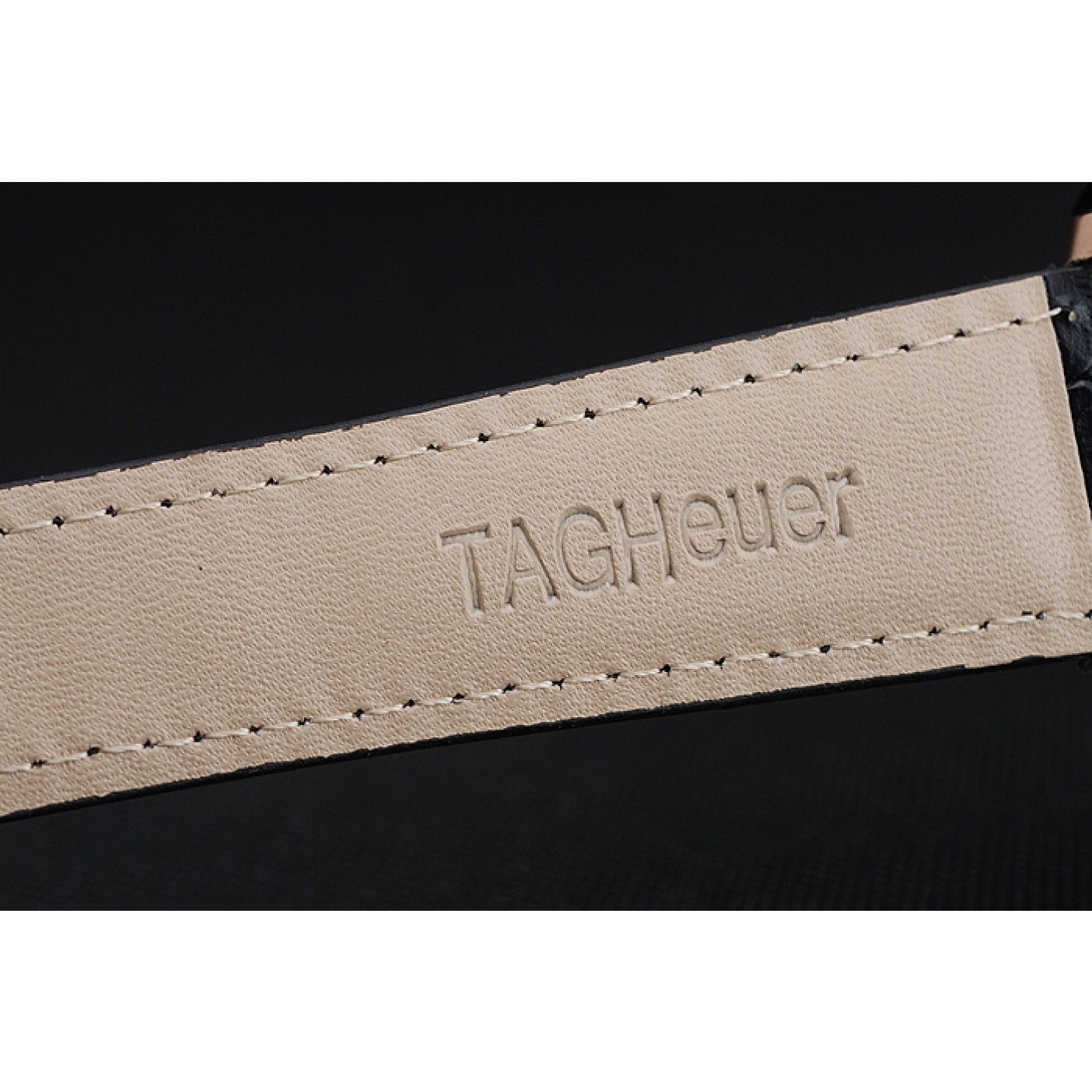 Tag Heuer Carrera Rose Gold Bezel with Black Dial and Black Leather Strap 621538